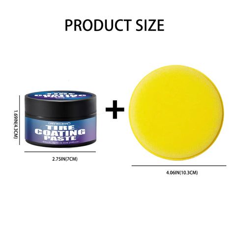 Tire shine paste restores new black color lasting protection of car rubber parts shine paste polishes car tires  shine car tires