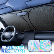 UV-Reflective Car Sun Shade Cover Rear Windshield Sun Protection Sunshade Heat-Isolation Car Privacy Curtains Foldable Storage