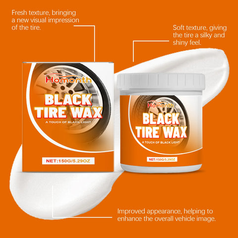 Car Tire Shine Wax - Tire Shine Maintenance, Wheel Hub Stain Removal, Brightening, Rust Removal Cleaning Paste.