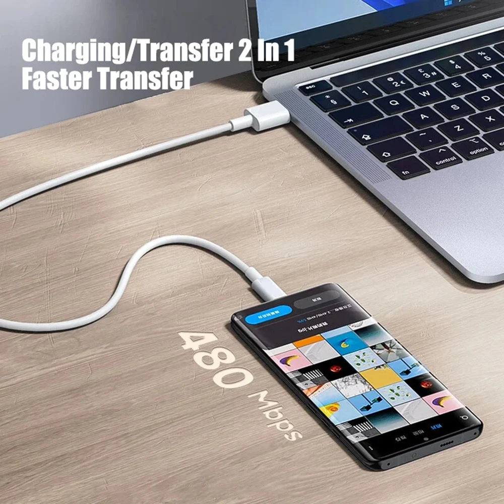 USB-C Fast Charging Cable - Black/White in 1M, 2M and 3M