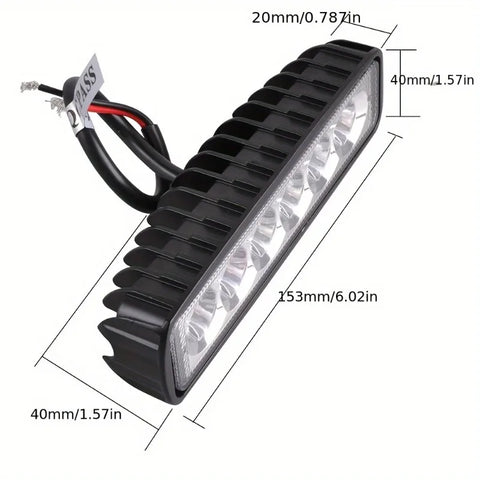 18W12V 6 LED Car LED Work Light DRL Spotlight High Bright Waterproof Auto Offroad SUV Truck Headlights Driving Lamp