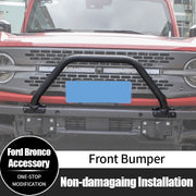 For Ford Bronco 2021-2023 Front Bumper Aluminum Alloy Bull Bar Car Exterior Accessories Off Road Vehicle Bumper Front Bumpers