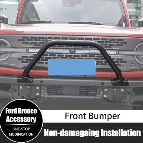 For Ford Bronco 2021-2023 Front Bumper Aluminum Alloy Bull Bar Car Exterior Accessories Off Road Vehicle Bumper Front Bumpers