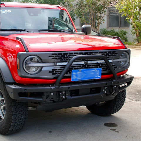 For Ford Bronco 2021-2023 Front Bumper Aluminum Alloy Bull Bar Car Exterior Accessories Off Road Vehicle Bumper Front Bumpers