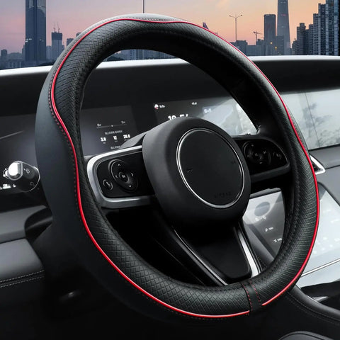 Anti-slip breathable steering wheel cover for cars