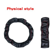 37-39cm PU leather steering wheel cover for cars