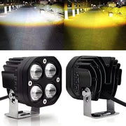 LED work light 40W spotlights for off-road vehicle modification, motorcycle light engineering, yellow and white fog lights