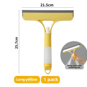 3-in-1 Silicone Shower Squeegee Wiper Hand-held Spray Window Wiper with Nozzle Watering Can Bathroom Mirror Glass Cleaning Tool