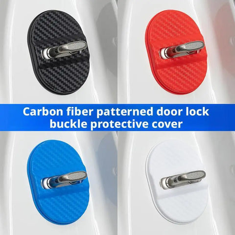 Universal Car Door Lock Protective Cover 4PCS Self-adhesive Car Decorative Accessories Car Door Lock Anti Rust Sleeve