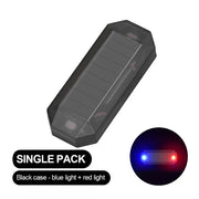 Car Mini LED Solar Power Warning Light Night Security Simulated Alarm Wireless Anti-Theft Caution Lamp Strobe Dummy Alarm Lamp