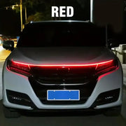 1pc Dynamic meteor Led Car Hood Lights Strip Universal Engine Hood Guide Decorative Light Bar Auto Headlights Car Running Light