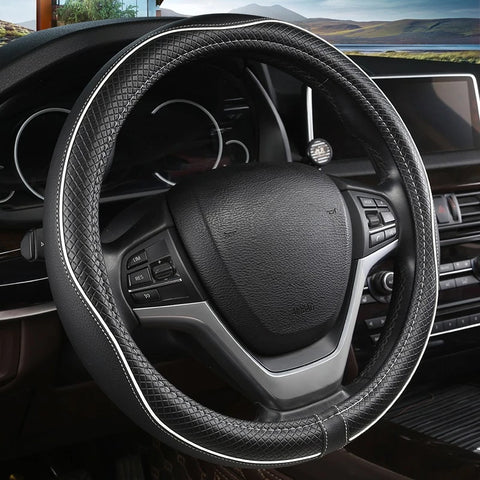 Anti-slip breathable steering wheel cover for cars