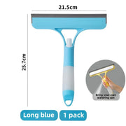 3-in-1 Silicone Shower Squeegee Wiper Hand-held Spray Window Wiper with Nozzle Watering Can Bathroom Mirror Glass Cleaning Tool