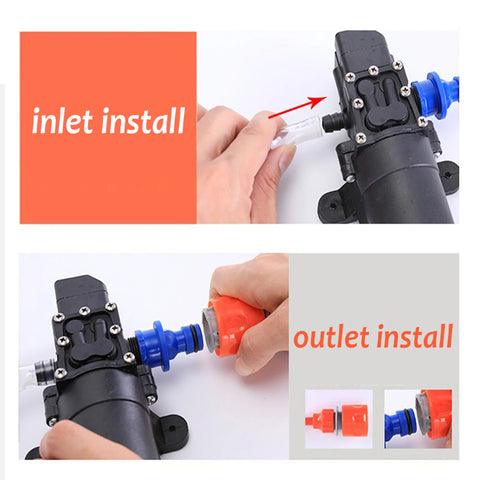 High Pressure Car Washing Machine Kit 12V Electric Pump + Wash Sprayer 2 Modes + Power Cable + Hoses Car Washing Machine Kit