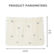 Cute Cartoon Embroidered Thickened Cotton Baby Car Window Sunshade Cover UV Protection Suction Cup Installed Sliding Curtain