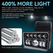 Car Work Lights For Vehicles Truck Off-road LED Headlights with Amber Arrow Sequential Turn Signal White DRL Seal Beam Headlamp