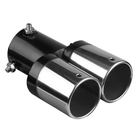 Universal Car Exhaust Muffler Exhaust Pipe Tail Throat Stainless Steel Car Muffler Tip Chrome Round Pipe Exhaust Tail Muffler