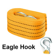 3M Heavy Duty 3 Ton Car Tow Cable Towing Pull Rope Strap With Hooks Portable Self-driving Tourism Heavy Duty Rescue Rope
