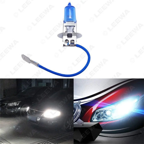 Super Bright 100w Car Headlight Halogen Lamp Xenon Headlight Bulbs H1 H3 LED Headlights Automotive Fog Lights