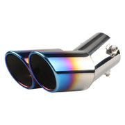 Universal Car Exhaust Muffler Exhaust Pipe Tail Throat Stainless Steel Car Muffler Tip Chrome Round Pipe Exhaust Tail Muffler