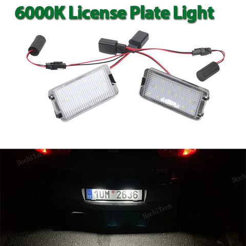For Seat Altea 2005-2009 Arosa Cordoba 6K 6L Leon 1M Toledo 5P Ibiza 6L 2PCS Car License Plate Light Number Plate Lamp Upgrade