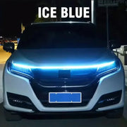 1pc Dynamic meteor Led Car Hood Lights Strip Universal Engine Hood Guide Decorative Light Bar Auto Headlights Car Running Light
