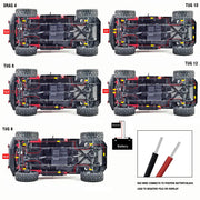 car chassis lights 36 lights off-road vehicle voice-activated 3D lens colorful 12v dual-control ambient light chassis light