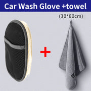 Car Styling Wool Soft Car Washing Gloves Cleaning Brush Motorcycle Washer Care Products Plush Car Wash Gloves