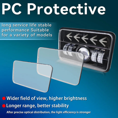 Car Work Lights For Vehicles Truck Off-road LED Headlights with Amber Arrow Sequential Turn Signal White DRL Seal Beam Headlamp