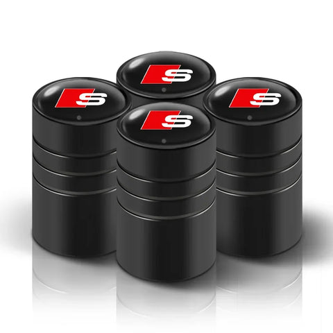 4Pcs Car Styling 3D Aluminum Metal Car Wheel Tire Air Valve Caps Cover For Audi A3 A4 b6 b8 b7 A6 A8 S Line S3 S4 S6 Q3 Q5 Q7 Q8