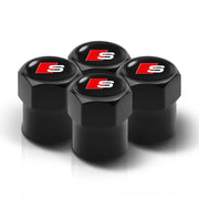 4Pcs Car Styling 3D Aluminum Metal Car Wheel Tire Air Valve Caps Cover For Audi A3 A4 b6 b8 b7 A6 A8 S Line S3 S4 S6 Q3 Q5 Q7 Q8