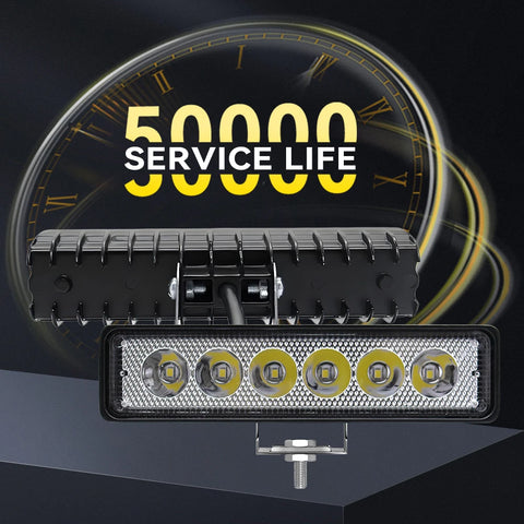 6Leds Car Work Light Bar 12V 18W High Bright Motorcycle Spotlight  Waterproof Car Headlights for Offroad Truck Trailer Offroad