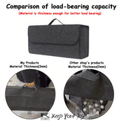 Large Anti Slip Compartment Boot Storage Organizer Tool Car Storage Bag Car Trunk Organizer Soft Felt Storage Box Accessories
