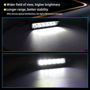 6Leds Car Work Light Bar 12V 18W High Bright Motorcycle Spotlight  Waterproof Car Headlights for Offroad Truck Trailer Offroad