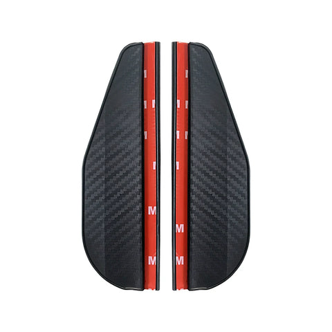 Car Rearview Mirror Rain Eyebrow Carbon Fiber Sun Visor Shade Protector Clear Vision Rain Auto Mirror Organizer Accessories