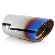 Universal Car Exhaust Muffler Exhaust Pipe Tail Throat Stainless Steel Car Muffler Tip Chrome Round Pipe Exhaust Tail Muffler