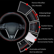 Anti-slip breathable steering wheel cover for cars